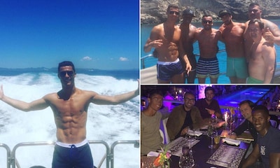 Cristiano Ronaldo se relaja en Ibiza con el 'Dream team' antes de la Eurocopa