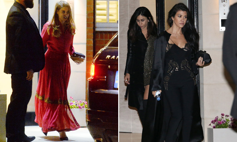 La noche en la que Kourtney Kardashian se codeó con la realeza británica