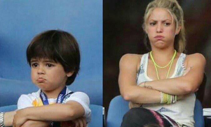 Shakira se pregunta a quién habrá salido Milan con una divertida foto de los dos