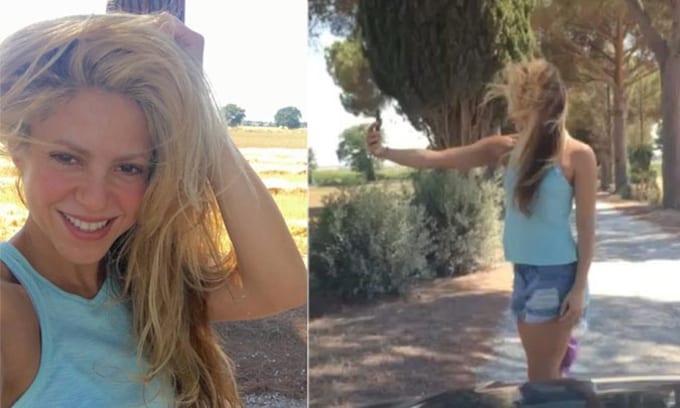 Gerard Piqué se 'ríe' de los intentos de Shakira para hacerse un selfie ¡No os lo perdáis!
