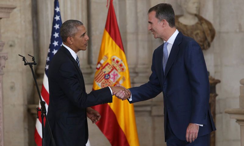 Barack Obama en su reuni n con el rey Felipe La primera 