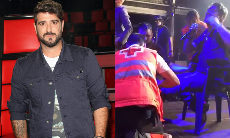 Antonio Orozco se parte un tobillo en el escenario pero… ¡El show debe continuar!