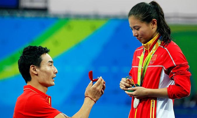 ¡Sí, quiero! La romántica petición de matrimonio en el podio de los Juegos de Río 