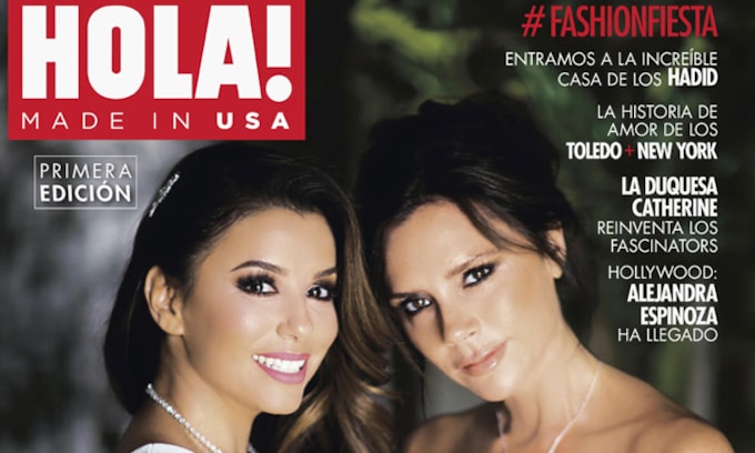 Eva Longoria y su gran amiga Victoria Beckham posan en exclusiva mundial para la primera edición impresa de HOLA! USA