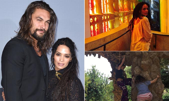 Las vacaciones familiares de Jason Momoa (Khal Drogo de 'Juego de Tronos') en Barcelona