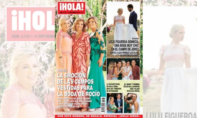 Exclusiva en ¡HOLA!, la emoción de las Campos vestidas para la boda de Rocío Carrasco