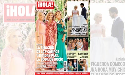Exclusiva en ¡HOLA!, la emoción de las Campos vestidas para la boda de Rocío Carrasco