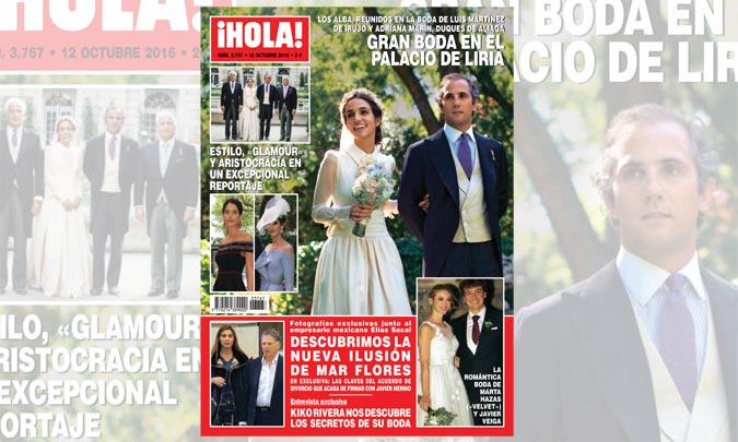 En ¡HOLA!, los Alba se reúnen en la gran boda de Luis Martínez de Irujo y Adriana Marín en el Palacio de Liria