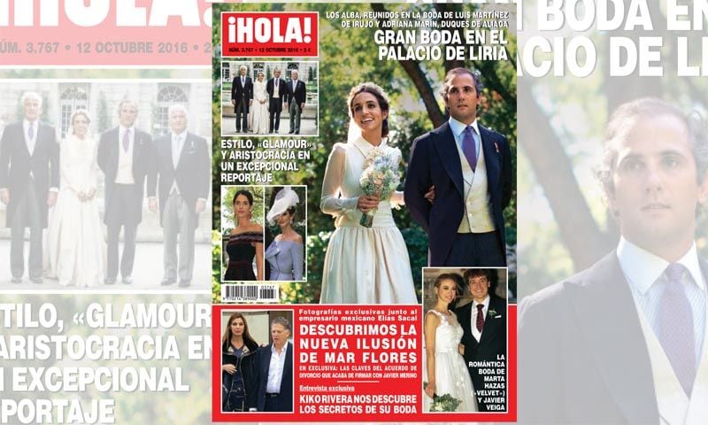 En ¡HOLA!, los Alba se reúnen en la gran boda de Luis Martínez de Irujo y Adriana Marín en el Palacio de Liria