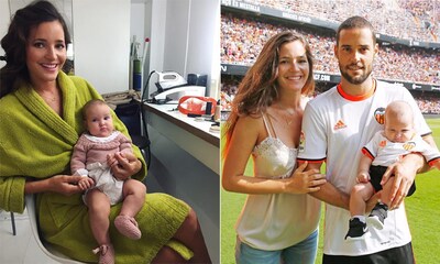 ¡Entre el césped y la pasarela! La hija de Malena Costa y Mario Suárez es una 'working baby'