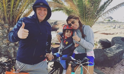 Manu Tenorio, días de bici y sol en familia en Lanzarote