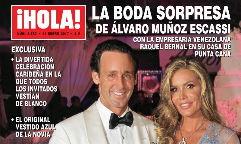 Exclusiva en ¡HOLA!, la boda sorpresa de Álvaro Muñoz Escassi con la empresaria venezolana Raquel Bernal: 'Estoy feliz y queremos tener hijos'