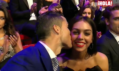 El beso de Cristiano Ronaldo a su novia, Georgina Rodríguez, en los premios The Best