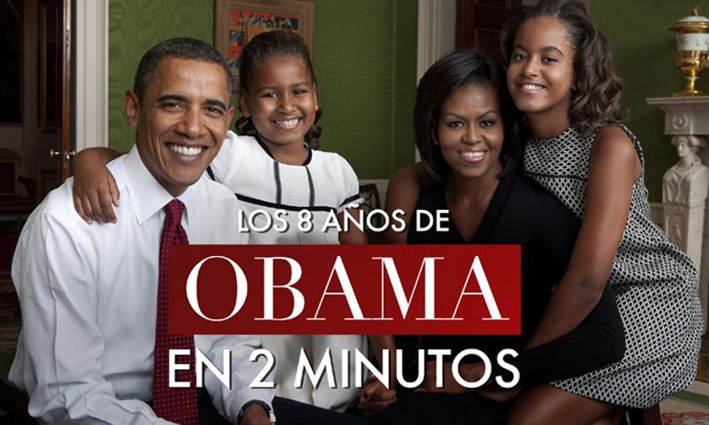 Los ocho años de la familia Obama contados en dos minutos