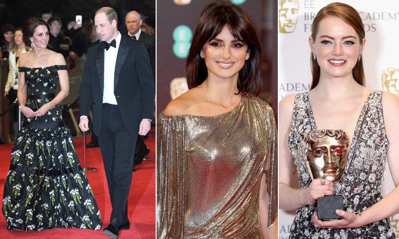 Los Duques de Cambridge, Penélope Cruz, Emma Stone… las estrellas brillan más que nunca en los BAFTA