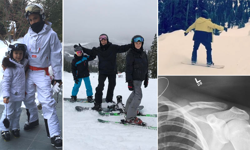 El accidente de Brooklyn Beckham mientras practicaba 'snowboard' en sus idílicas vacaciones familiares