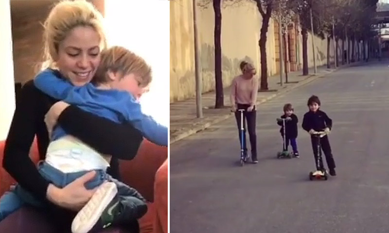 Carreras de patinetes, bailes... ¡Shakira sí que sabe divertirse con sus hijos!