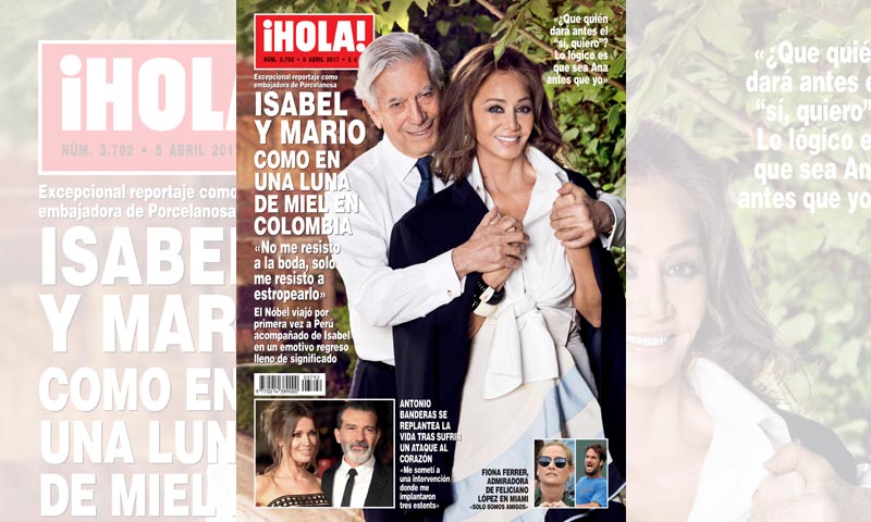 En ¡HOLA!, Isabel Preysler y Mario Vargas Llosa, como en una luna de miel en Colombia