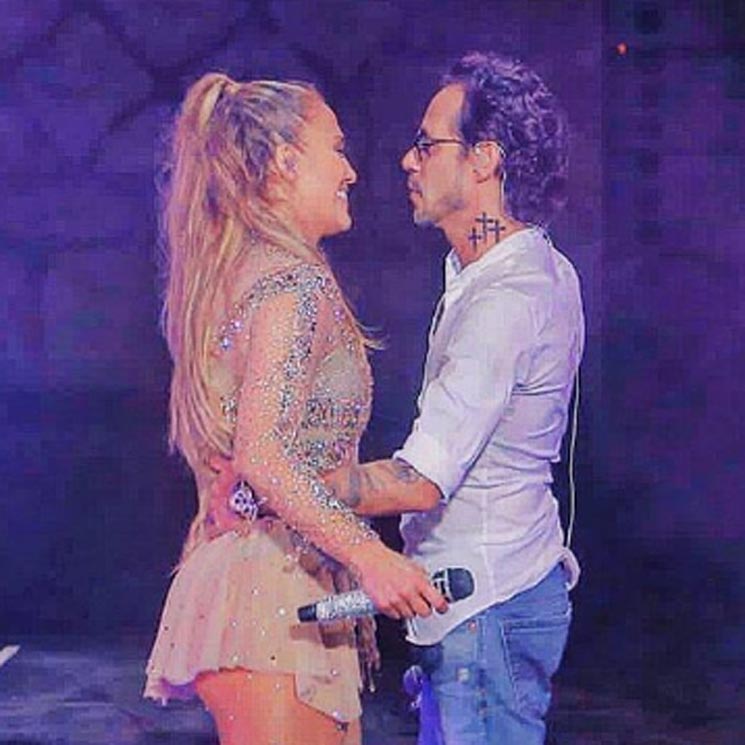 Jennifer López le niega un beso a Marc Anthony ¿Cuál fue el motivo?