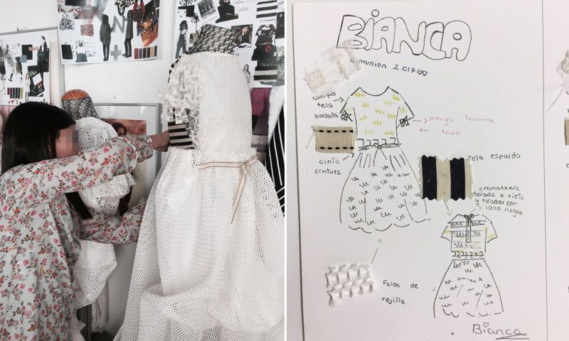 Bianca, hija de Nieves Álvarez, diseñadora de su propio vestido de comunión