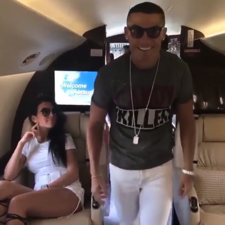 El baile de Cristiano Ronaldo en su jet privado ante la mirada de Georgina Rodríguez