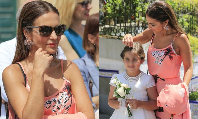 Paula Echevarría con Daniella, que vuelve a vestirse de comunión... ¡Esta vez en Asturias!