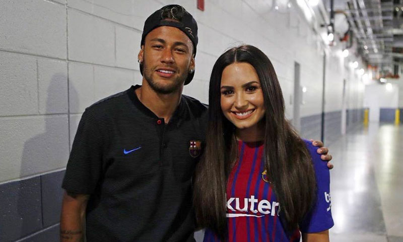 Neymar y Demi Lovato, de su amistad en Instagram a su encuentro en EEUU