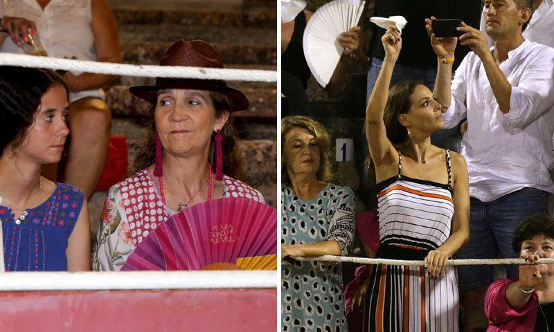 La infanta Elena, con sus hijos, y Eva González no quisieron perderse la corrida de toros de los hermanos Rivera