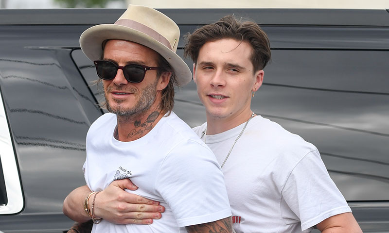 David Beckham guía a su hijo Brooklyn en sus primeros pasos por Nueva York