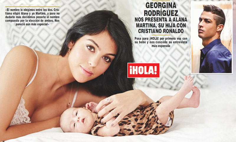 En ¡HOLA! Georgina Rodríguez desvela el detalle que hizo especial el parto de su hija Alana Martina