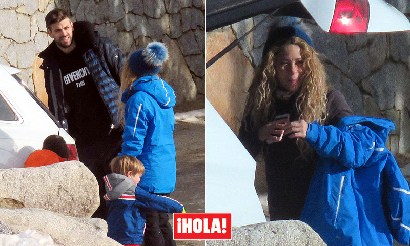 EXCLUSIVA: Shakira disfruta de una escapada en la nieve con Piqué y sus hijos