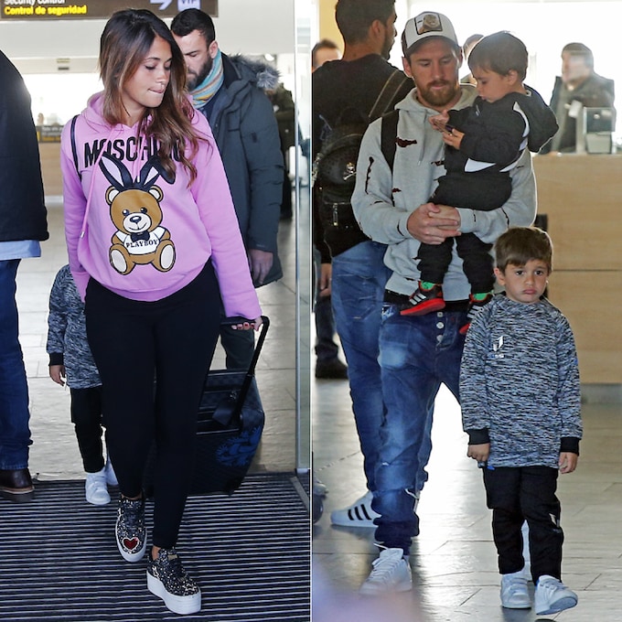 La bonita estampa familiar de Leo Messi y Antonela Roccuzzo tras acabar las vacaciones de Navidad