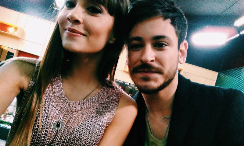 Aitana y Cepeda, inseparables en la fiesta final de OT