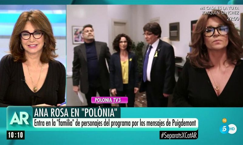 Ana Rosa Quintana cara a cara con su doble, ¿cómo ha reaccionado a esta imitación?