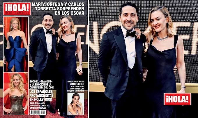 Carlos Torretta y Marta Ortega en los Oscar