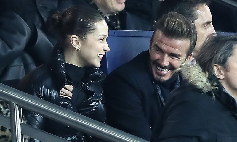 David Beckham, encantado con su compañera de palco... ¡y no es para menos!