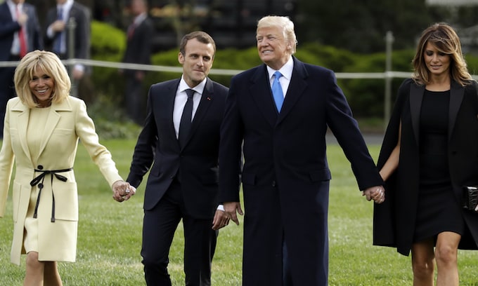 Todas las imágenes de la visita de Emmanuel Macron a Estados Unidos