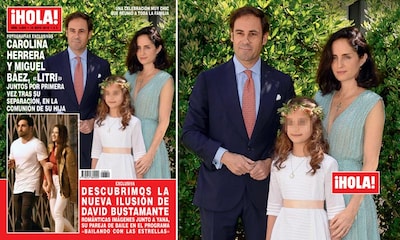 En ¡HOLA!, Carolina Herrera y Miguel Báez 'El Litri' juntos por primera vez tras su separación, en la comunión de su hija