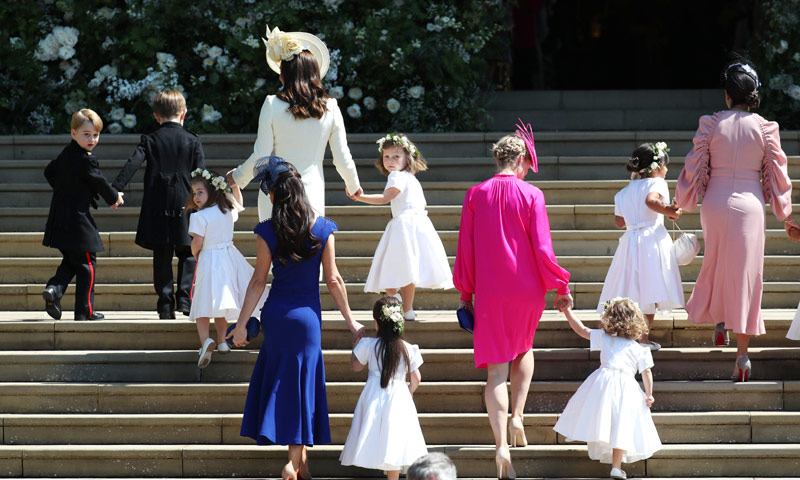 Los príncipes George y Charlotte, el paje y la damita más formales de la corte de Meghan