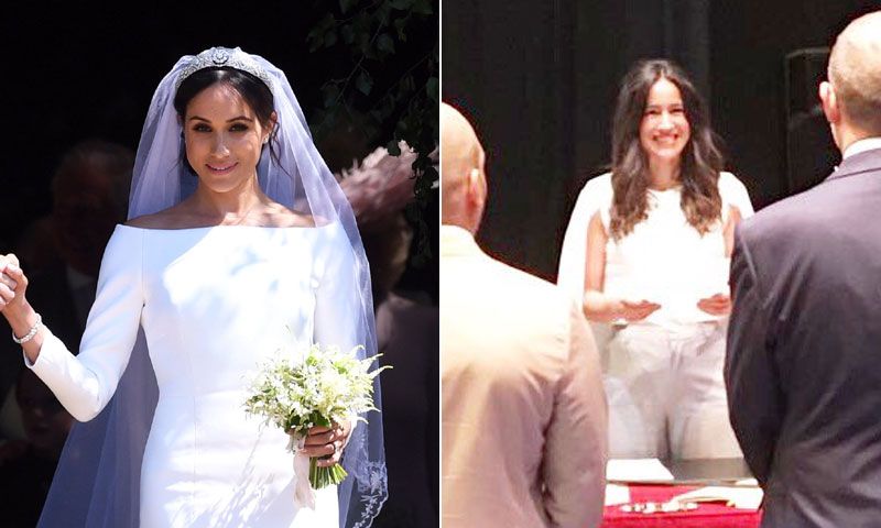Meghan Markle y Begoña Villacís, dos rostros parecidos que hoy han pisado un altar ¡de blanco!