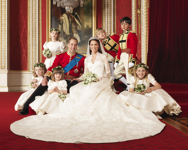 Los Duques de Cambridge el día de su boda
