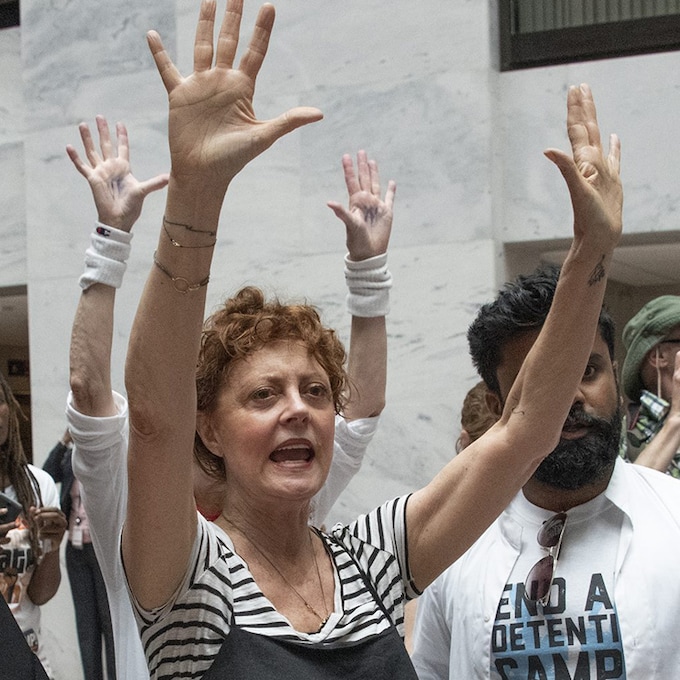 Susan Sarandon, arrestada en una manifestación