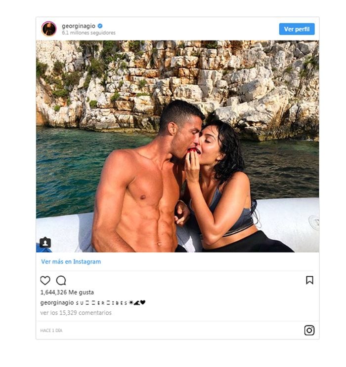 Georgina Rodríguez y Cristiano Ronaldo continúan sus 
