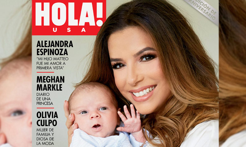 Exclusiva mundial en HOLA! USA: Eva Longoria Bastón, en casa con su bebé Santiago Enrique