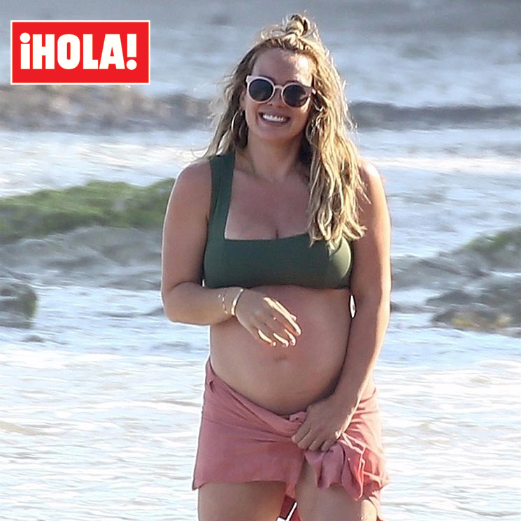 EXCLUSIVA: Hilary Duff luce tripita de embarazada en la playa