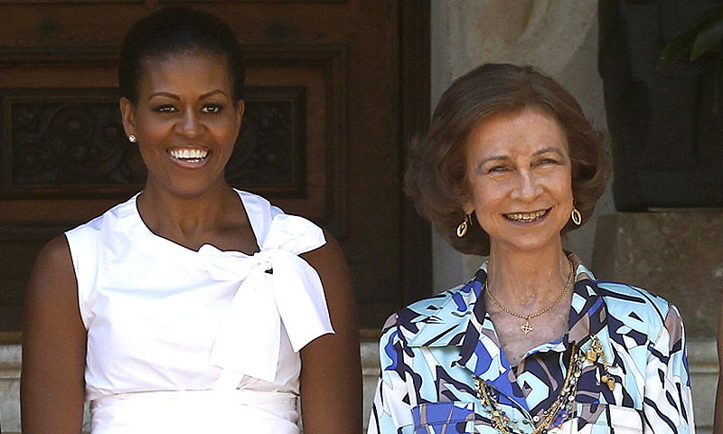 Doña Sofía y Michelle Obama almuerzan juntas en Mallorca