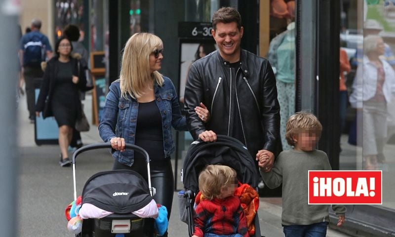 EXCLUSIVA: El primer paseo de Michael Bublé y Luisana Lopilato como familia numerosa