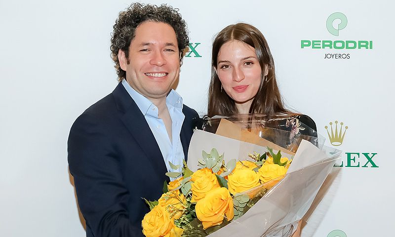 María Valverde, orgullosa de su marido, Gustavo Dudamel, en su concierto en Madrid