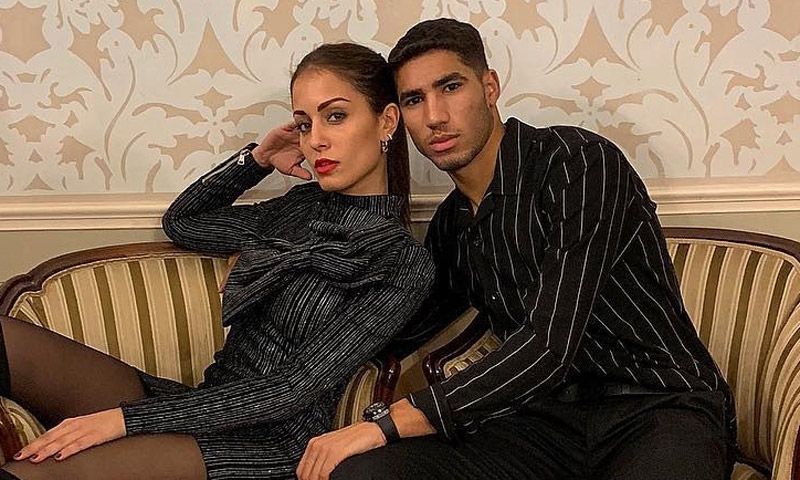 Hiba Abouk y Achraf Hakimi