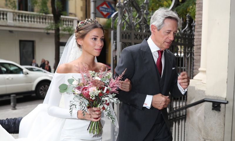 Josema Yuste, un emocionado padrino en la boda de su hija Ana